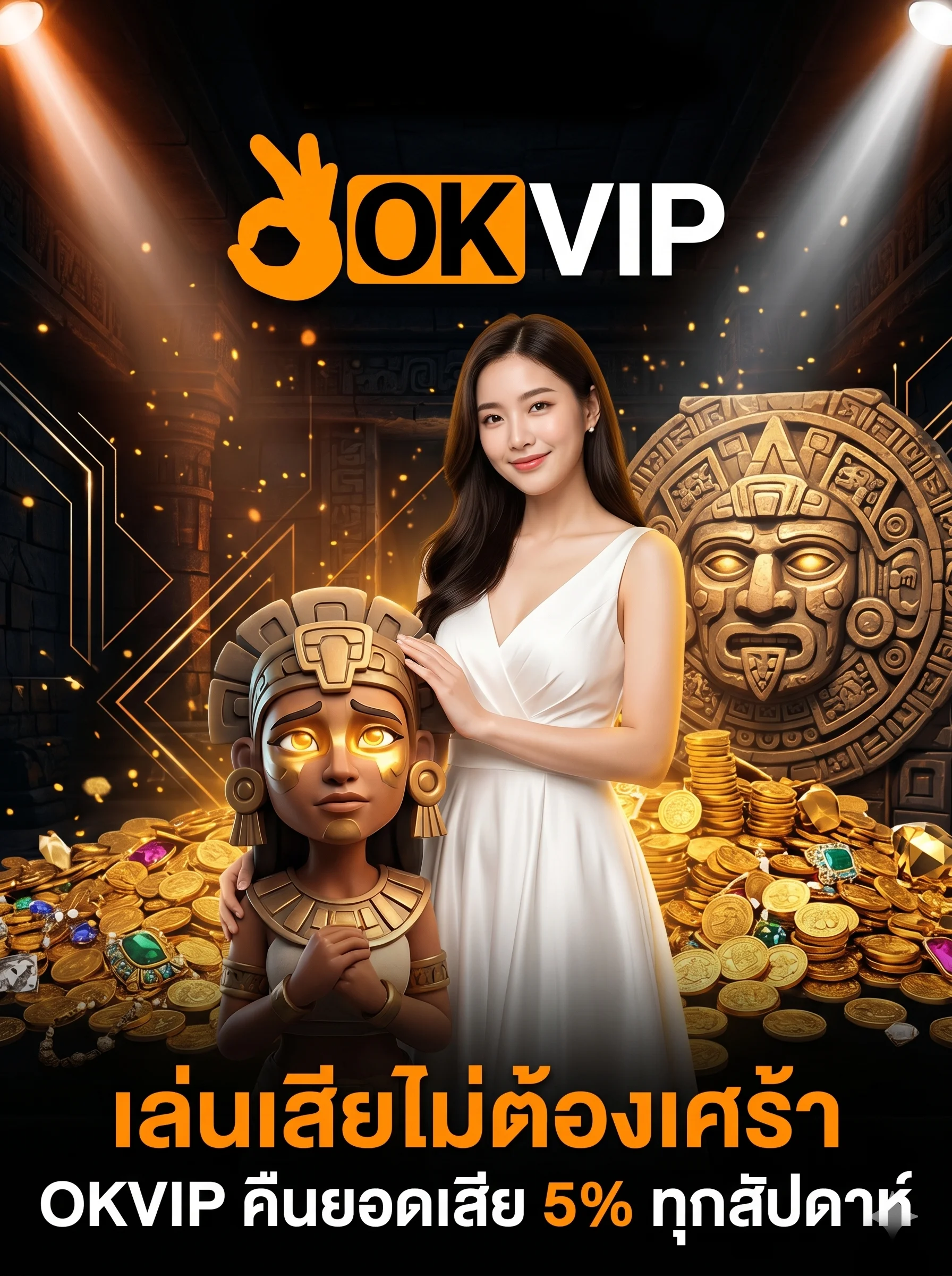 OKVIP คืนยอดเสีย 5% ทุกสัปดาห์ โปรโมชั่นสล็อตสุดคุ้ม