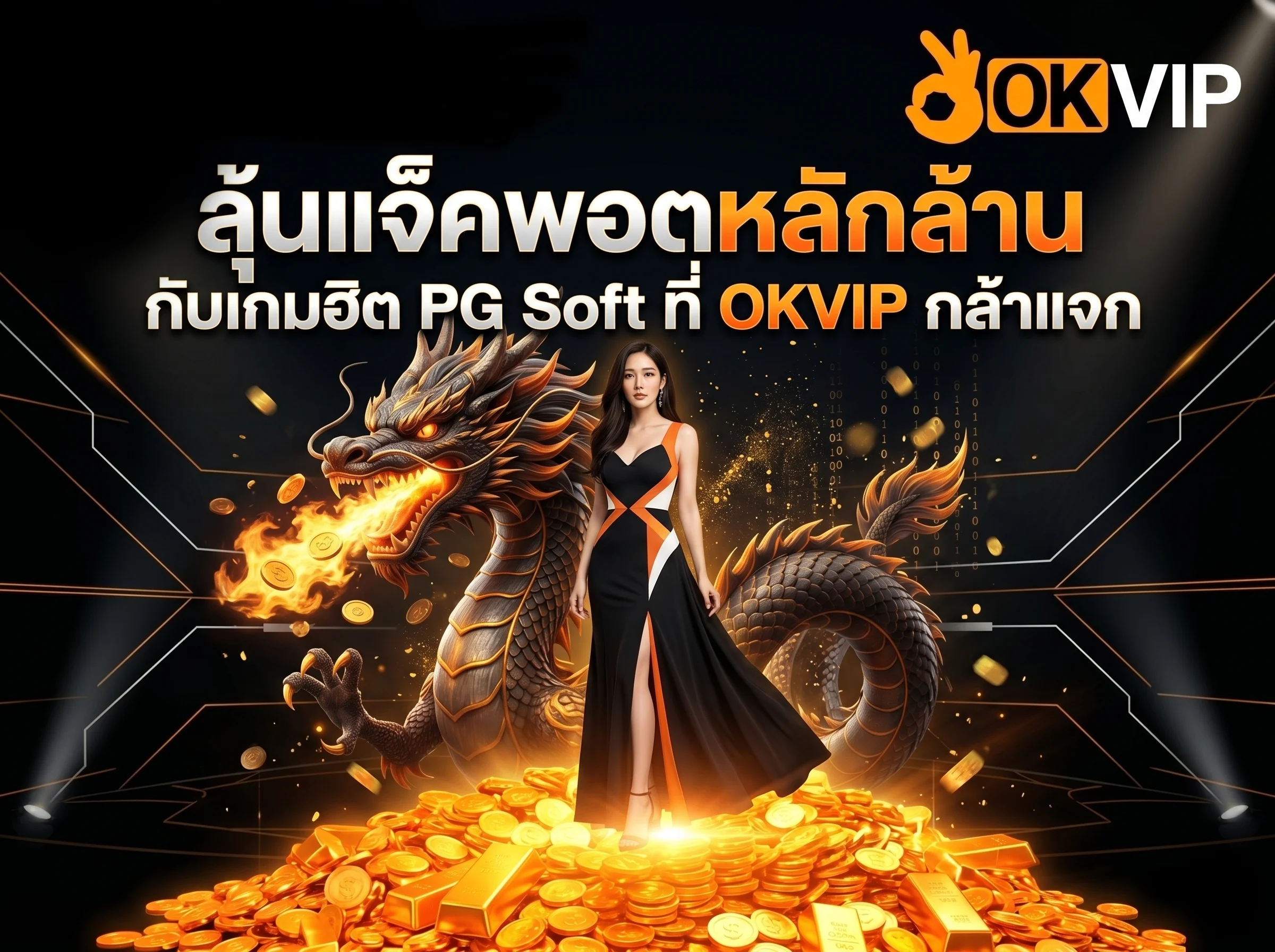 ลุ้นแจ็คพอตสล็อต OKVIP เกม PG Soft แตกหนักที่สุด